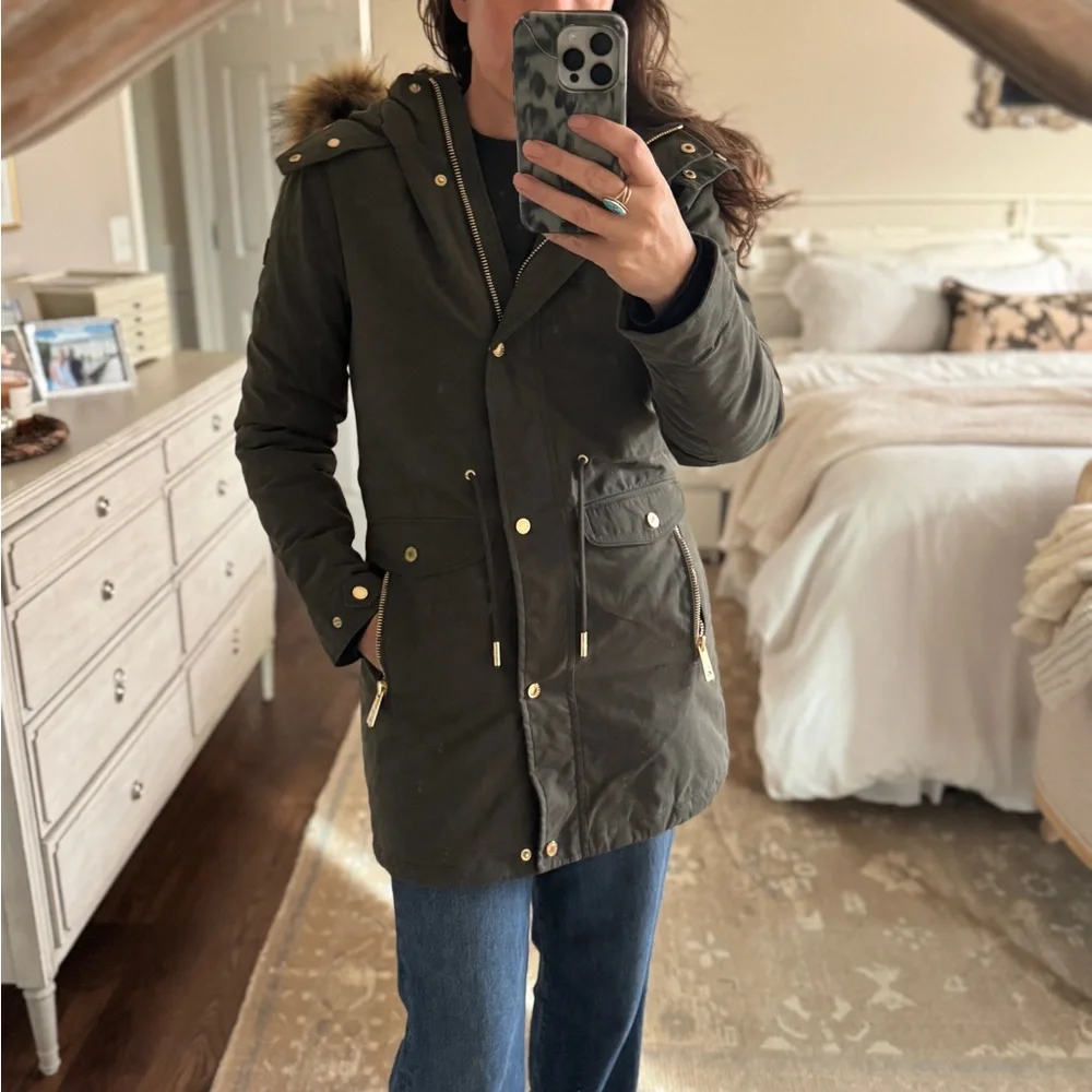 Holland Cooper New Green Waxed Parka - Picture 6 of 17